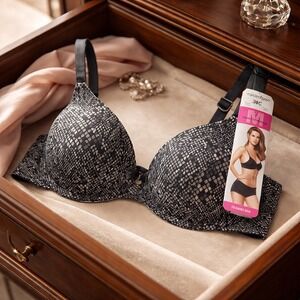 Maidenform 38C‎ T-Shirt Bra Seamless Uplift Shaping Snake Print 38C NWT